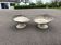 Pair of diabolo basins, planters, fiber cement planters
