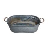 Table planter in zinc and brass