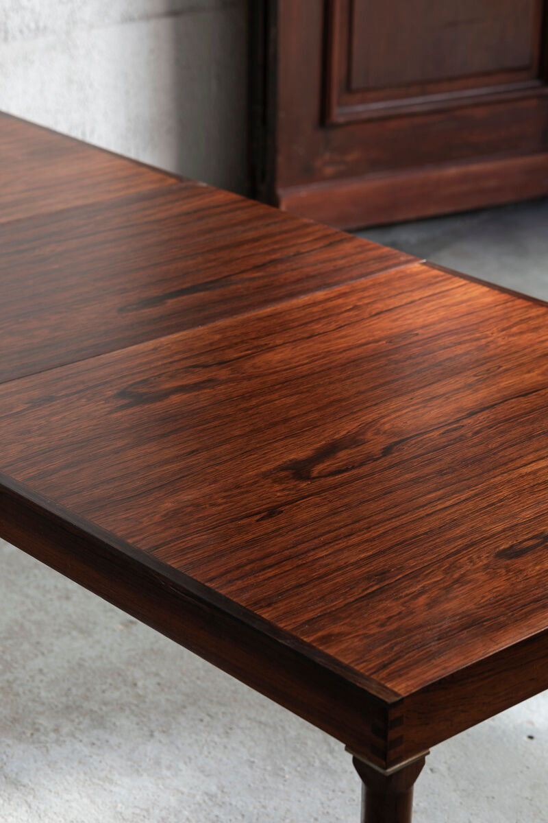 Extendable dining table in rosewood by Inger Klingenberg for Fristho, Dutch design, 1960s