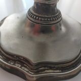 Pair of silver metal candlesticks