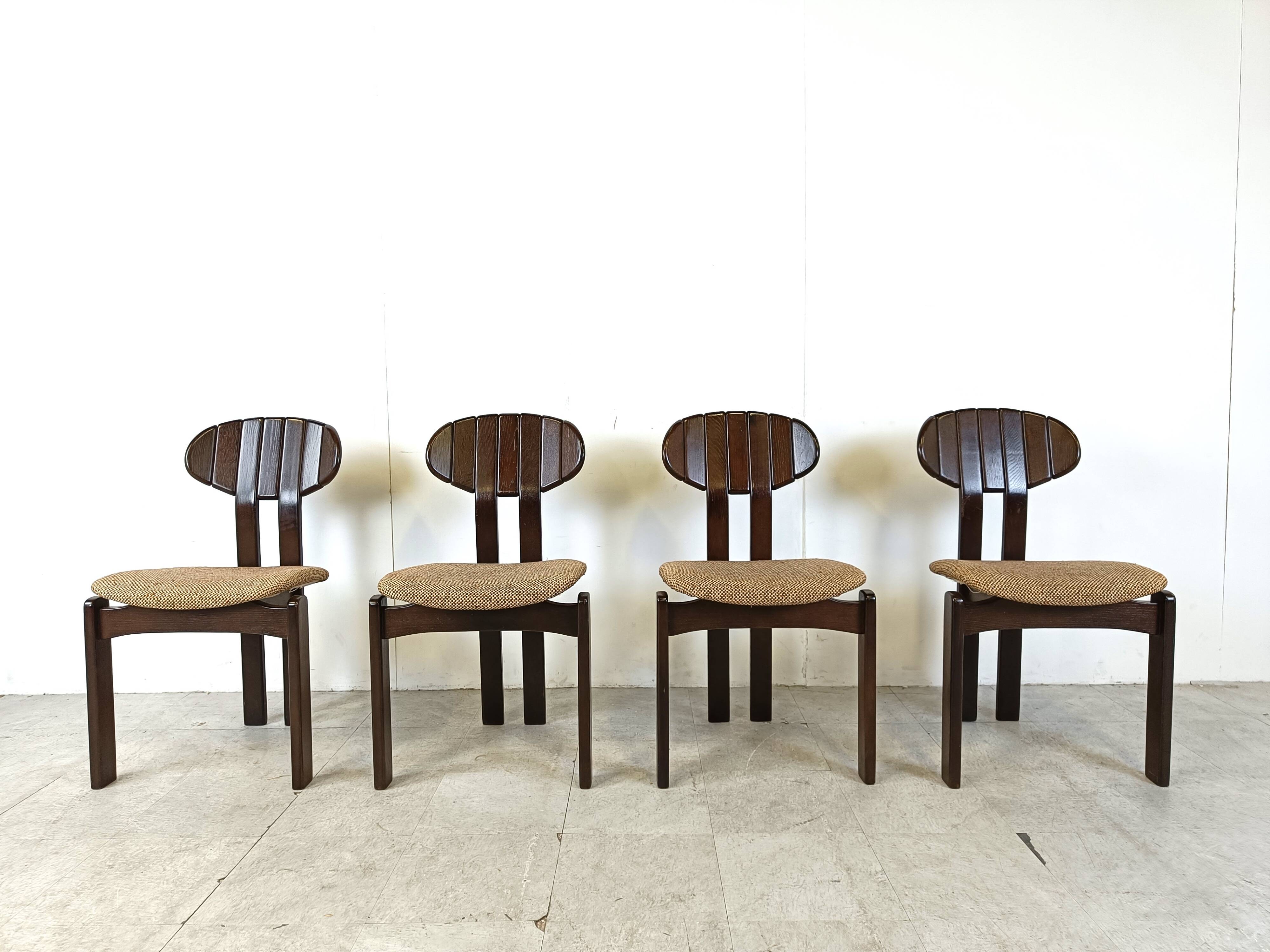 Vintage German wooden dining chairs, 1970s