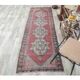 Vintage Turkish Hand-Knotted Oriental Runner 92x289