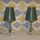 Pair of 50s table lamps in glass