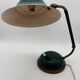 1960s cocotte desk lamp, green and brass, table lamp