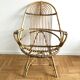 Fauteuil rotin dossier haut