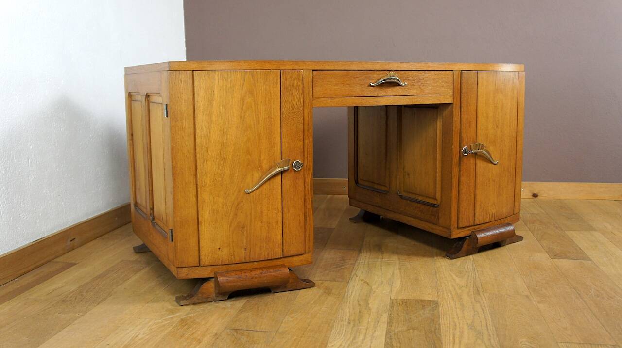 Bureau Art-Déco galbé 1930-1940