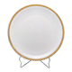Plat de service rond plat Limoges liseré or