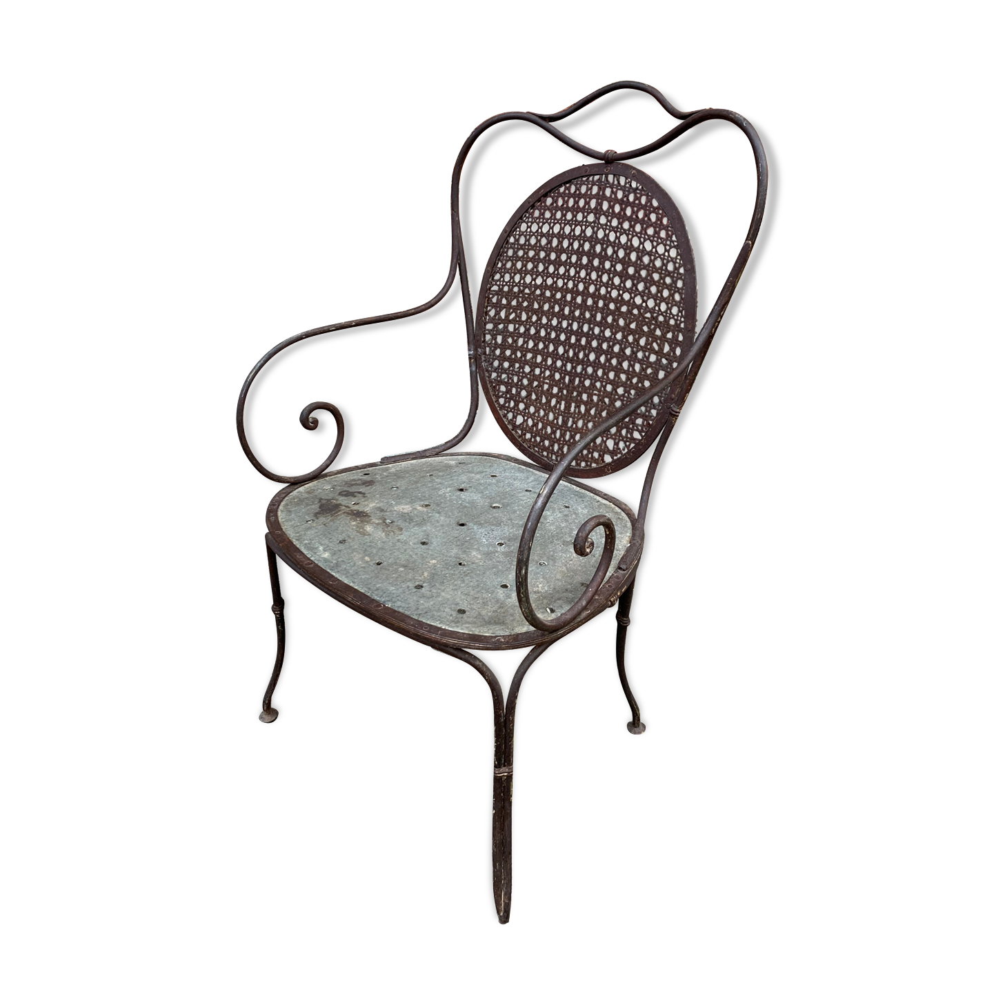Ancient garden chair Napoleon III circa 1880