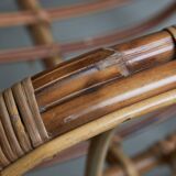 Italian Cane Garden Armchair, 1970s