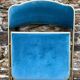 Folding chair in gold-tone metal and velvet, 1960s-70s