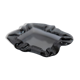 Grey crystal glass ashtray, mid-century, Italy, 1970s.