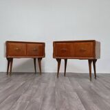 Mid-Century Modern Nightstands in the style of Gio Ponti, 1950s, Set of 2