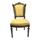Queen's chair in Louis XVI style, wood and fabric, late 19th century.