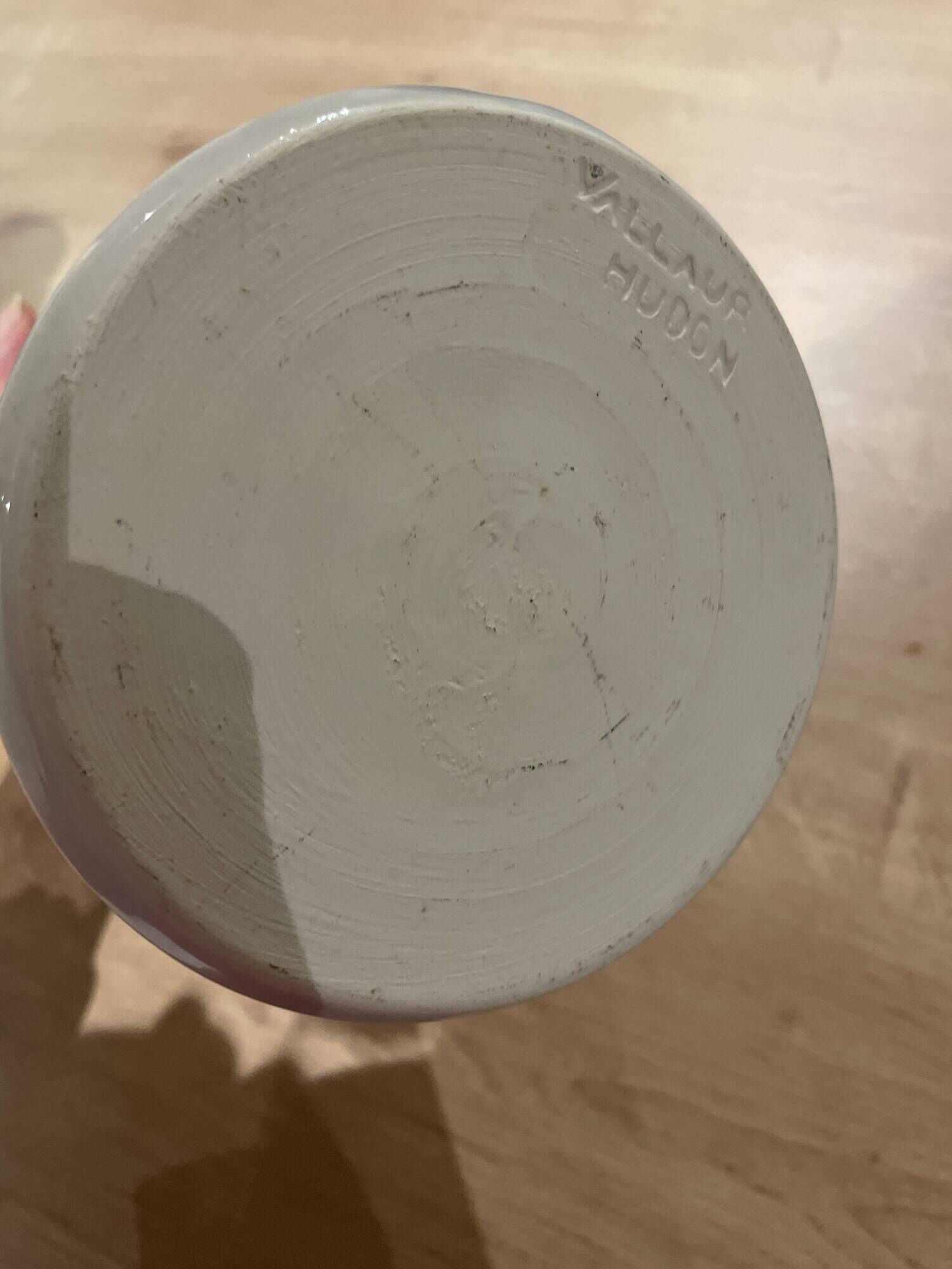 Vintage ceramic vase from Vallauris signed Hudon.
