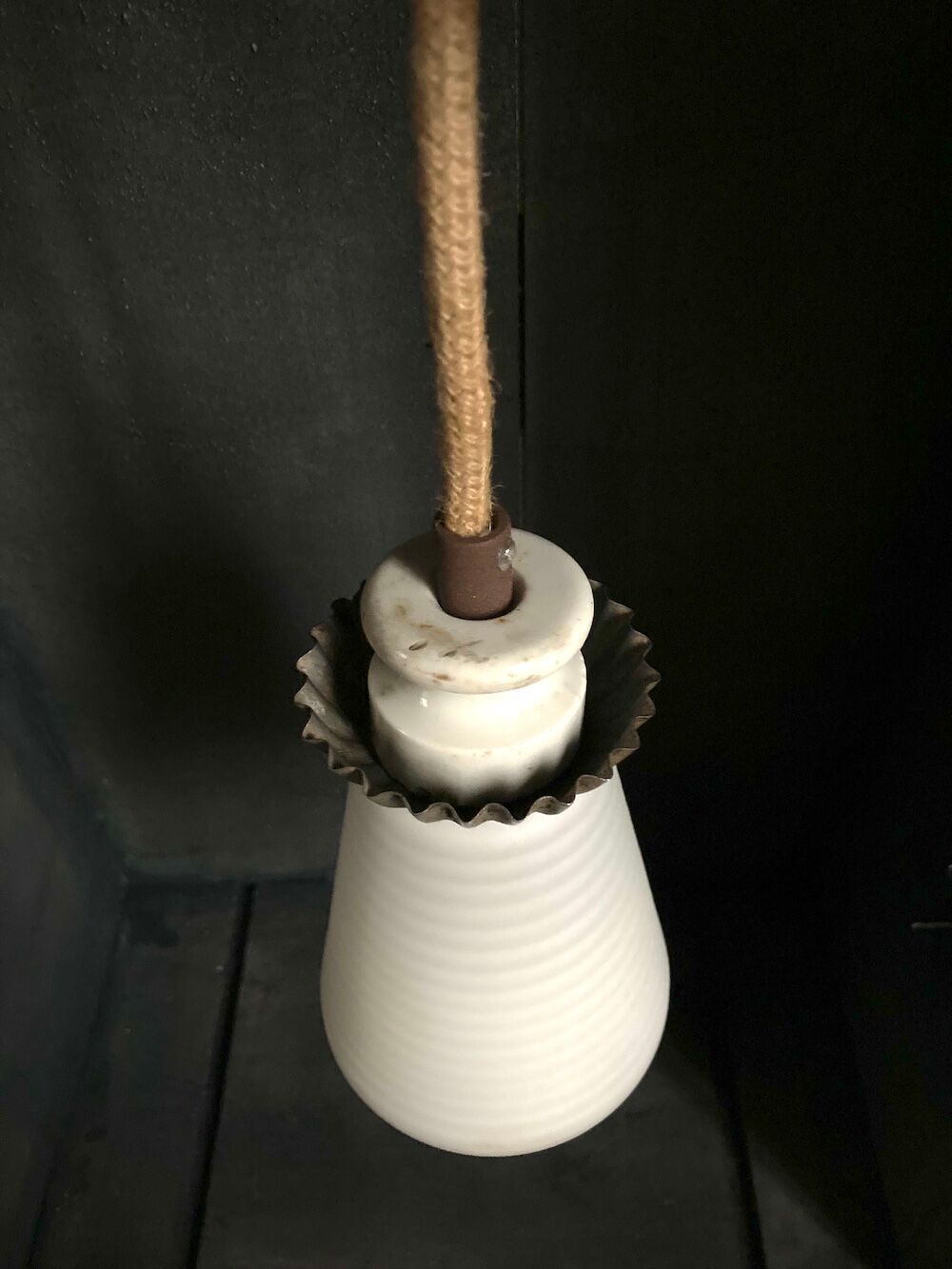 Walk cone white and metal