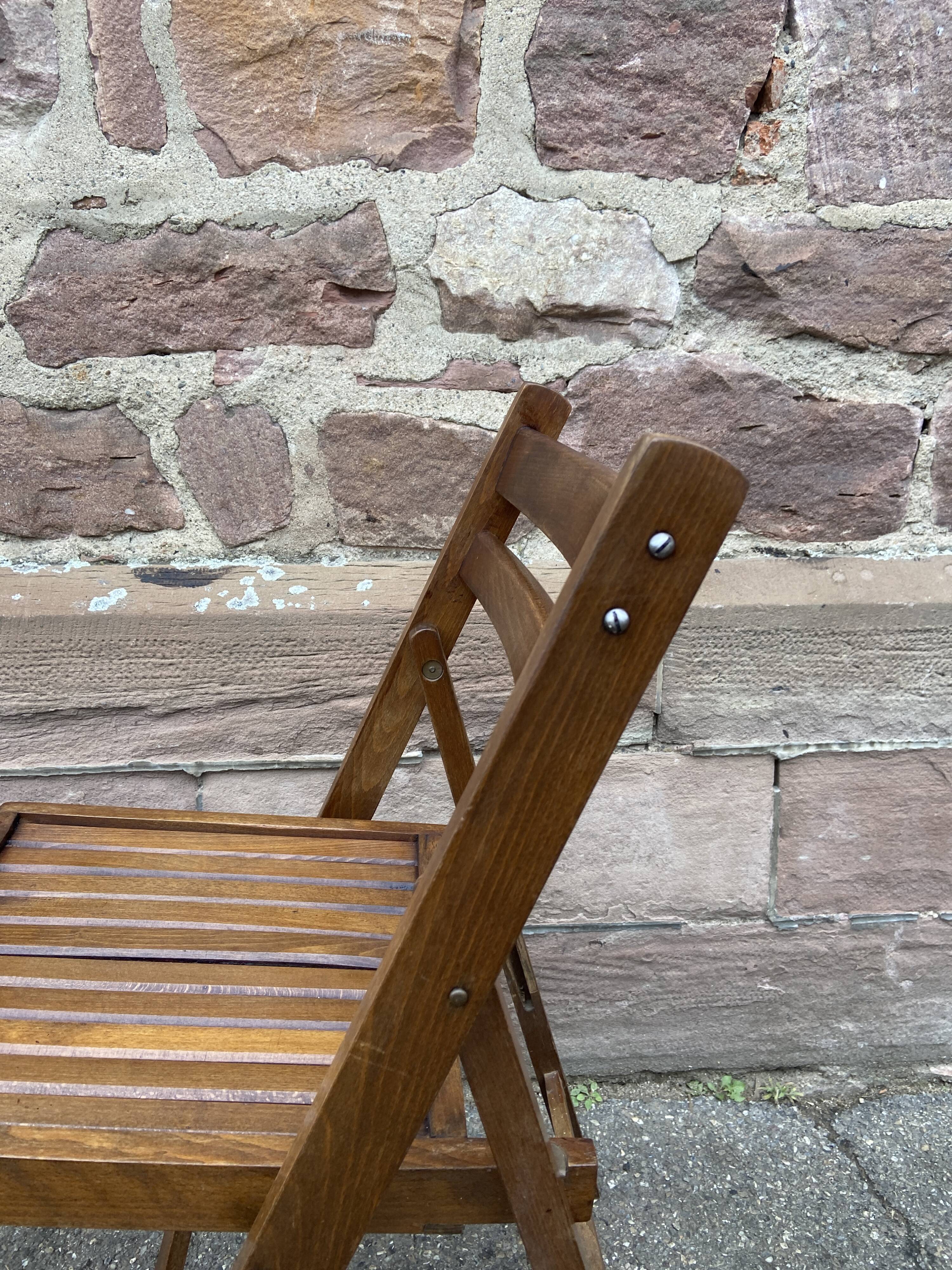 Set of 4 chairs Folding terrace patio vintage