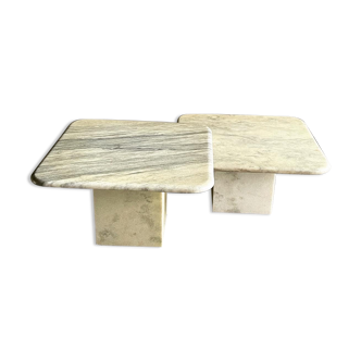 Marble nesting coffee tables, 1960s, France