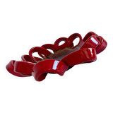 Vallauris Ceramic Centerpiece Bowl, Oxblood Faience, France, 1950s