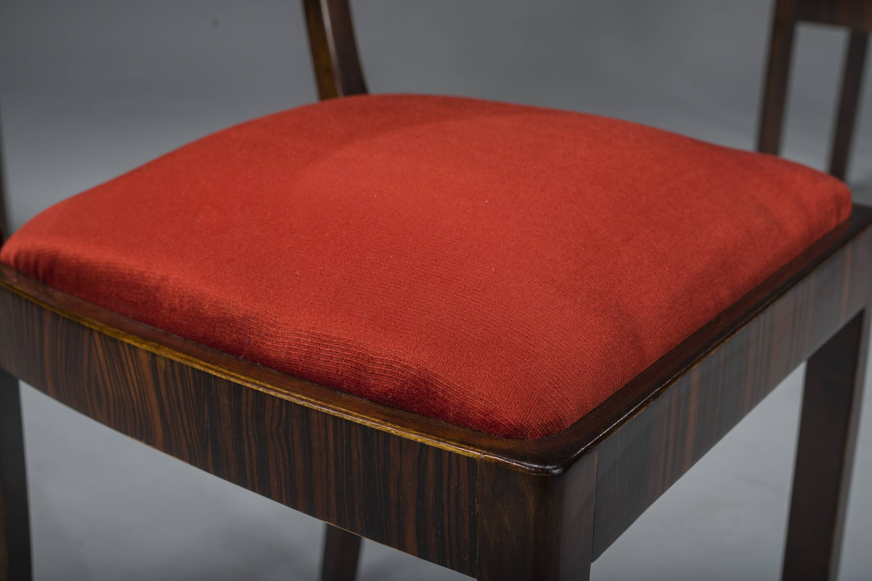 Art Deco Makassar dining chairs, 1930s, set of 4