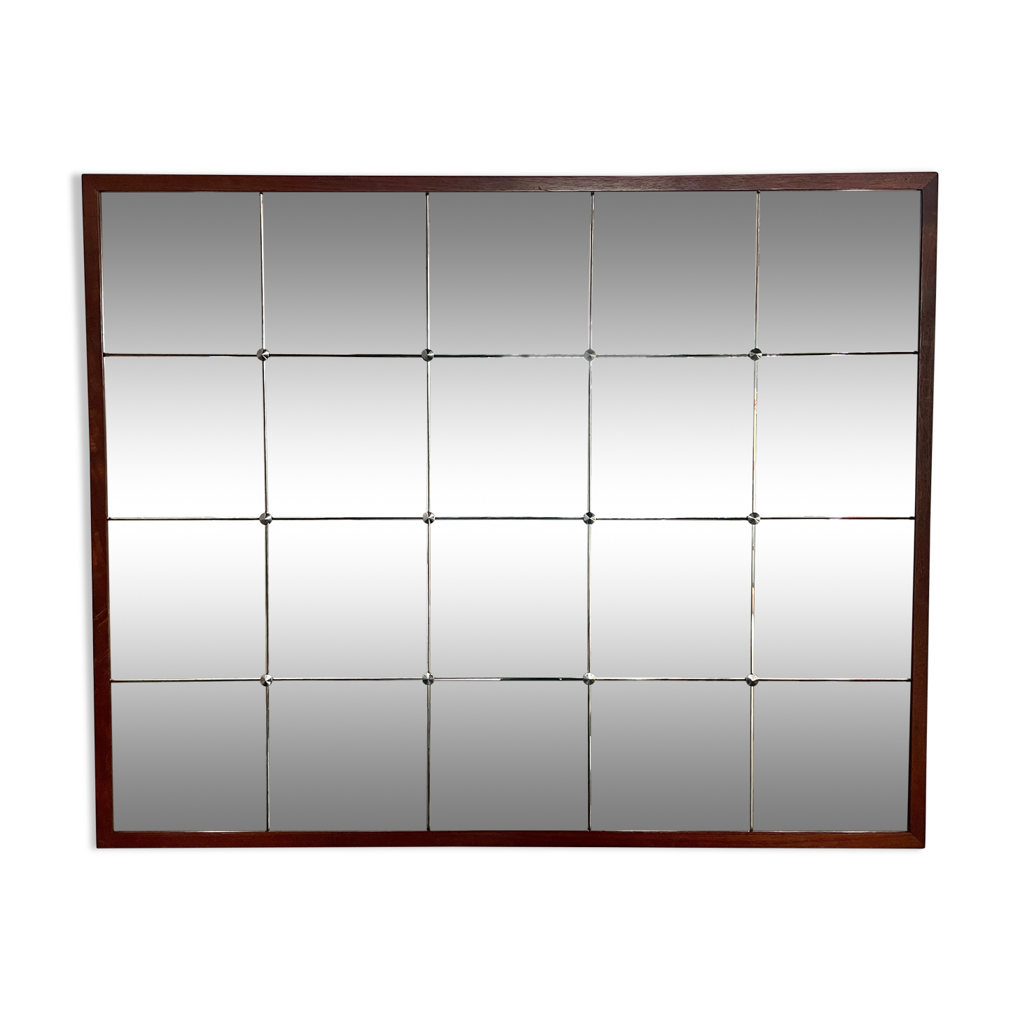 Teak wall mirror, Denmark 1950's