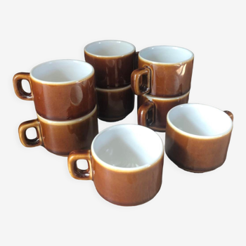8 tasses à café de bistrot