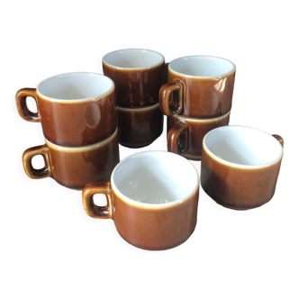 8 tasses à café de bistrot