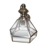 Metal and glass chandelier