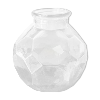 Faceted glass canister