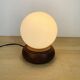 Lampe pin globe opaline années 60