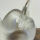 Lalique "sylvie" — dove vase in satin and polished pressed crystal