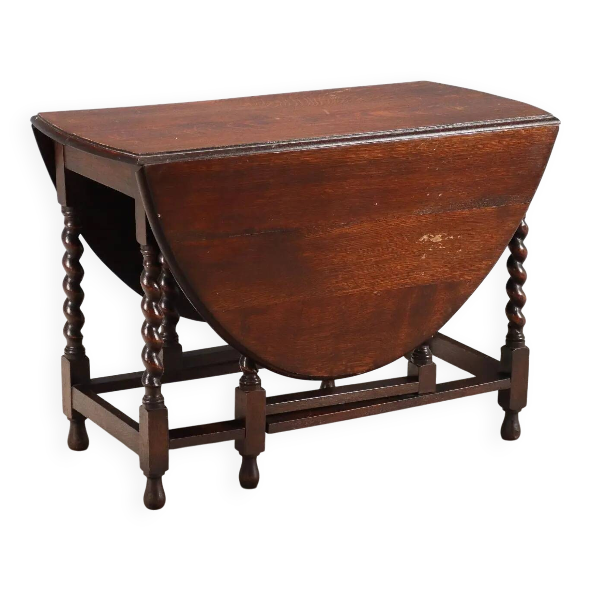 Petite table ancienne en chêne teinté noyer, Angleterre, XIXe siècle