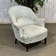 Napoleon III toad chair, late 19th century, reupholstered.