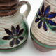 2 small ceramic vases, hand painted floral motifs, ESR Sawa foreign - West Germany 60