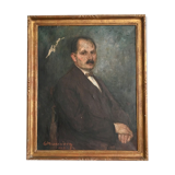 Old oil portrait early 20th century