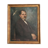 Old oil portrait early 20th century