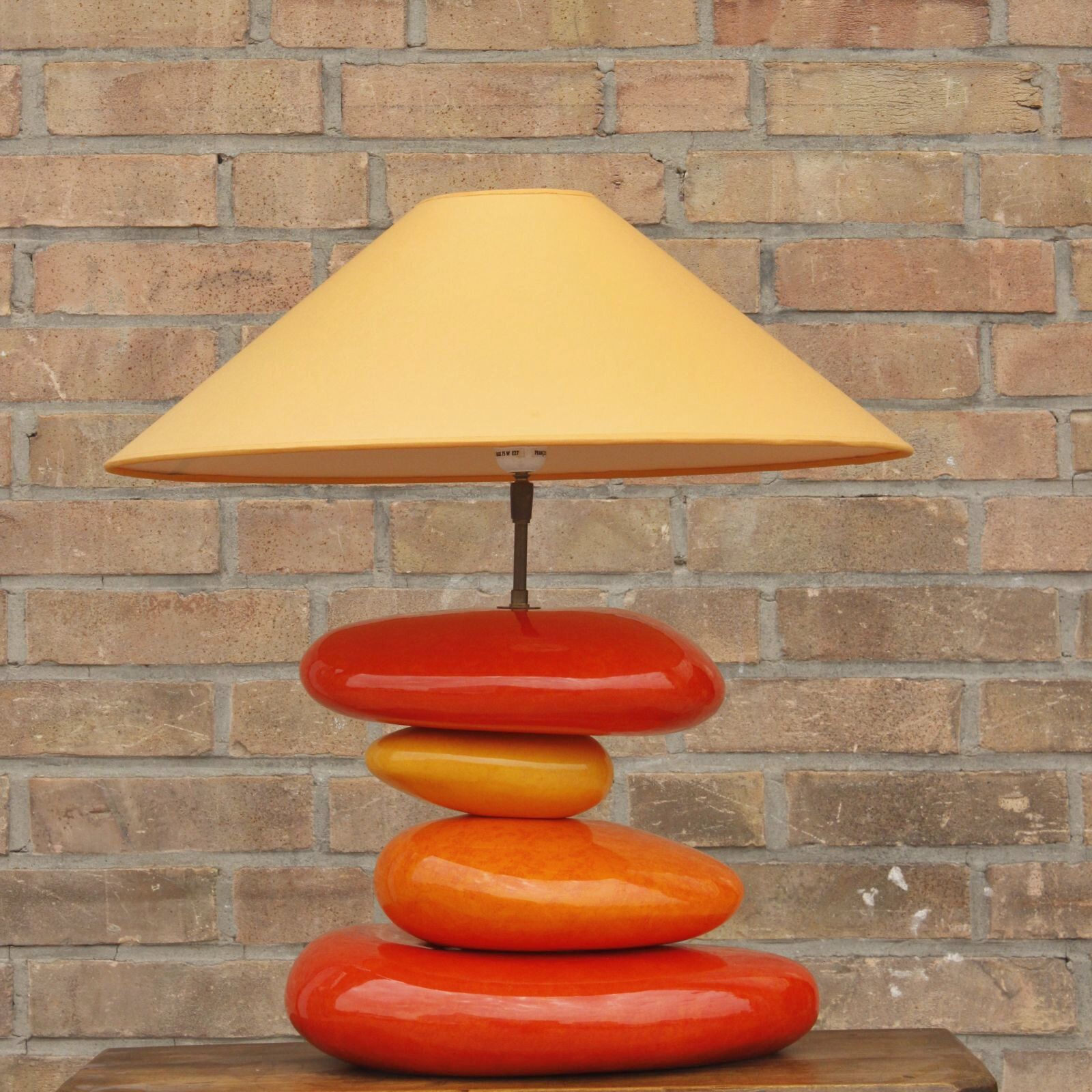 Vintage pebble lamp by François Chatain, France 1980s