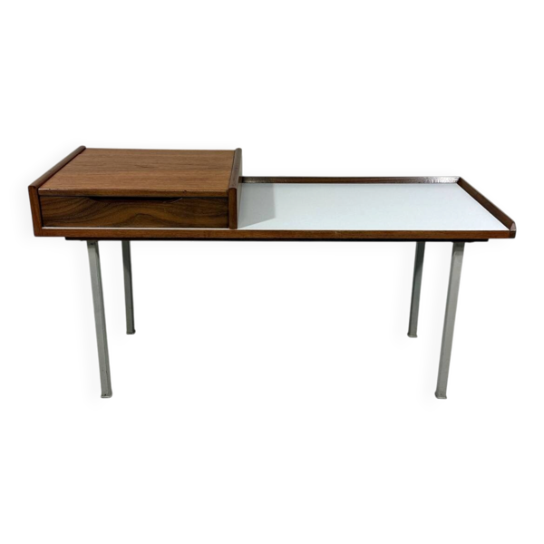 Banc de téléphone avec rangement des années 1960