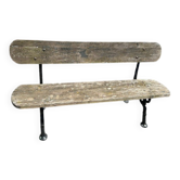 Antique garden bench in cast iron and wood from the 1940s