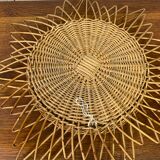 Wicker sun mirror