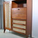 Rattan secretary cabinet 1960