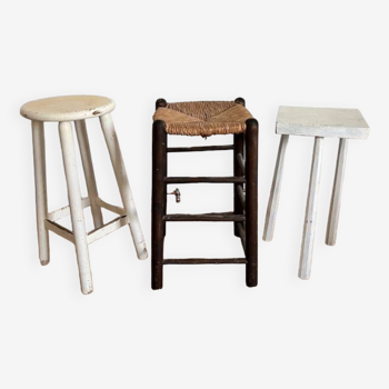 Set of 3 mismatched high stools
