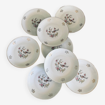 Assiettes plates en porcelaine