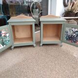Duo de tables de chevet vert d'eau
