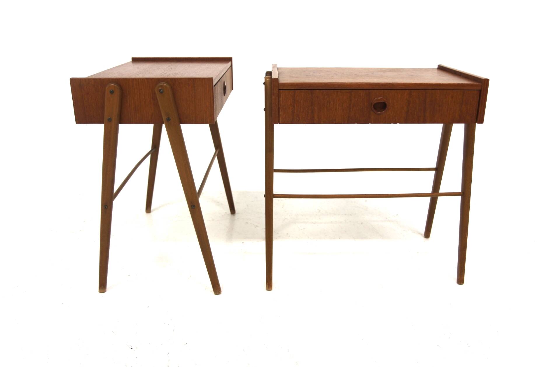 Set of 2 Scandinavian teak bedside tables, Carlström, Sweden, 1960