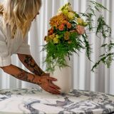 Round marble coffee table