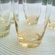 Set de 6 verres à eau jaunes vintage