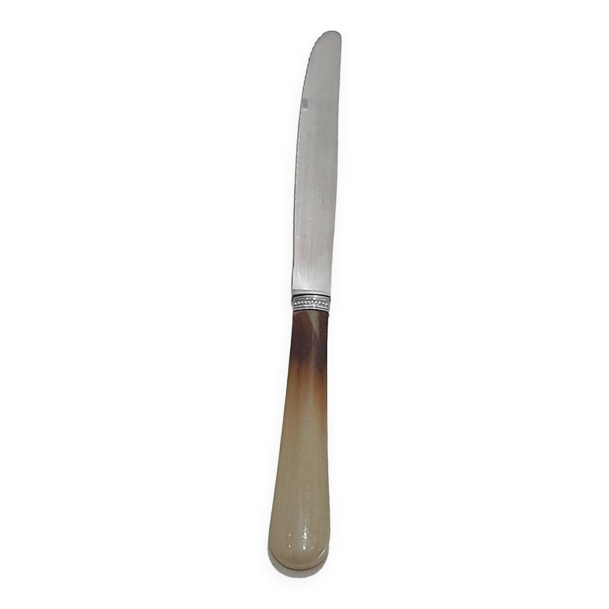 Stainless steel table and dessert knives with mother-of-pearl handles