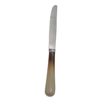 Stainless steel table and dessert knives with mother-of-pearl handles