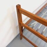 Pair of vintage stackable daybeds in oak wood and metal from the 60s