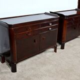 Pair of Small Lacquered Wood Sideboards – 1940